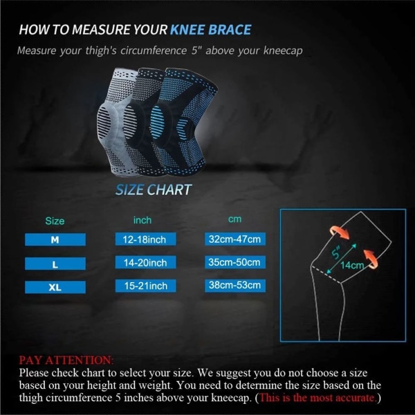 Kne Patella Protector Knestøtte BLÅ XL