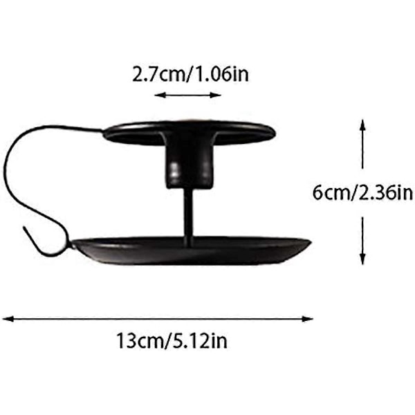 Set med 4 Ljusstakar Matt Järn Svart Avsmalnande Ljusstakehållare Bordsdekoration Kandelaber Bröllop Middagsfest för 098 Tum Ljus &amp; L Set of 4