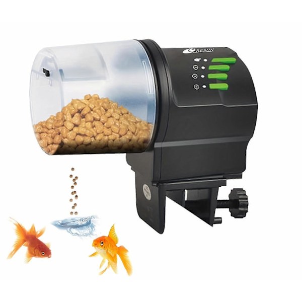 Automatisk fiskmatare för akvarium, automatisk matdispenser för akvarier och sköldpaddslådor