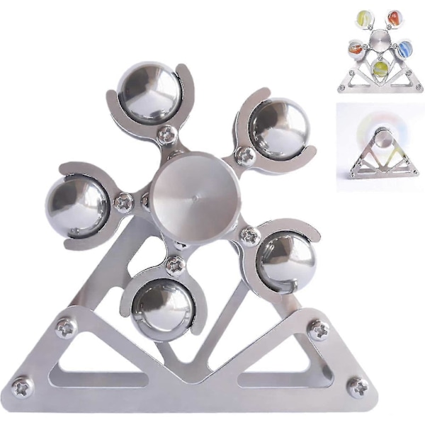Pariserhjul Fidget Spinner, Kinetiska Skrivbordsleksaker Snurrar Med Ställ, Metall Rostfritt Stål Smoo Yj51-2