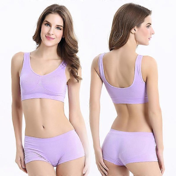 Bekväm BH för damer, Klassisk dam-bystier, Push Up och utan bygel, 1-pack, 4-pack Multicolor XL
