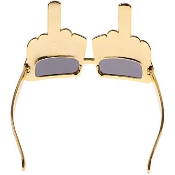 Knepiga Glasögon med Långfinger Guld enligt beskrivning