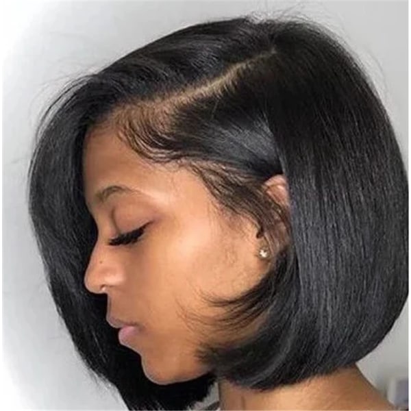 Kort mänskligt rakt hår för svarta kvinnor: 52-56 cm