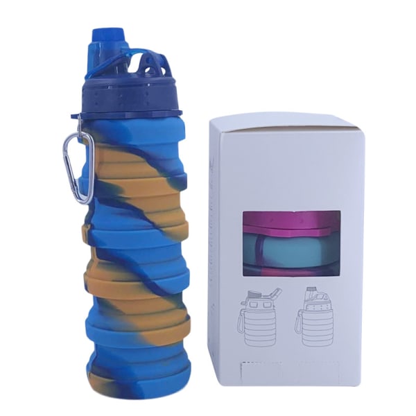 Hopfällbar vattenflaska 500ML Hopfällbar vattenflaska BPA Sili
