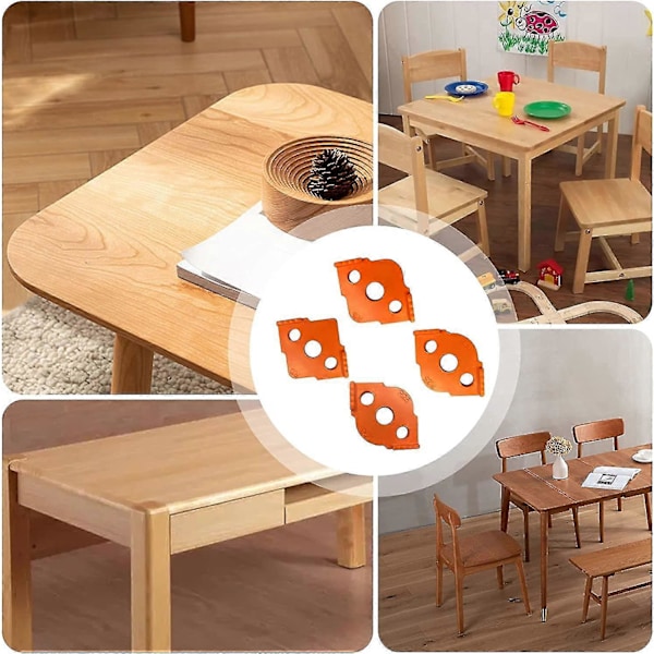 4 st Träbearbetningshörn Fräsmallar Hög Hårdhet Abs + Cnc Hörn R5 R10 R15 R20 R25 R30 R35 R40
