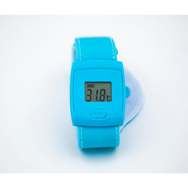 Digital Intelligent Bluetooth Termometer Smart Feber Temperaturarmband LCD-skärm för Barn Vuxna (Blå)