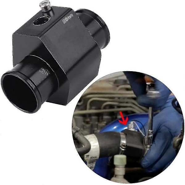Vattentemperatursensor, bilvattentemperaturslangmätare adapter temperaturgivare kylargummitätning (28mm)