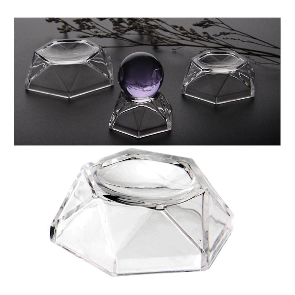 Akryl Crystal Ball Base Feng Shui Ball Ornament Transparent (3 st)