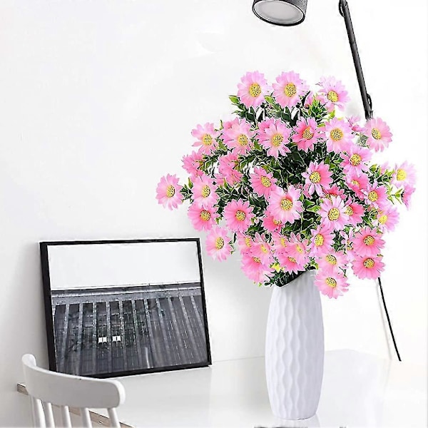Set med 6 konstgjorda prästkragar - Konstgjorda prästkragar utomhusblommor falska