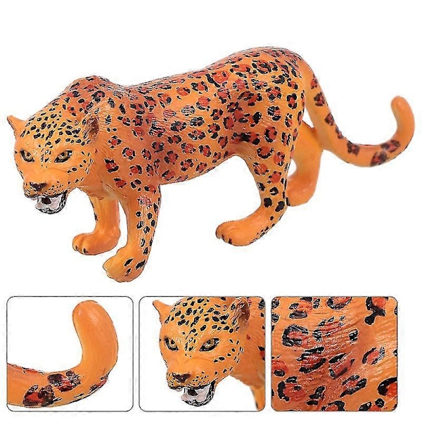 Leopardmodell ornament simulering leopard leksak bordsleoparddekor