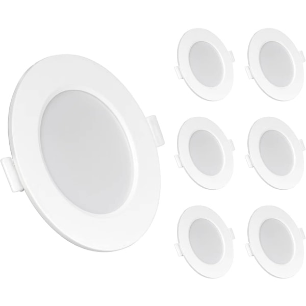 LED Downlight Ultra Flat 6W 600 Lumen, 6000K, IP44