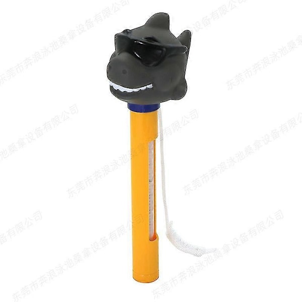 Pool Termometer Temperaturmätare Tecknad Hajform Med Snöre För Pool Spa Damm 9.5*22*2.2cm Gul Betterlifef