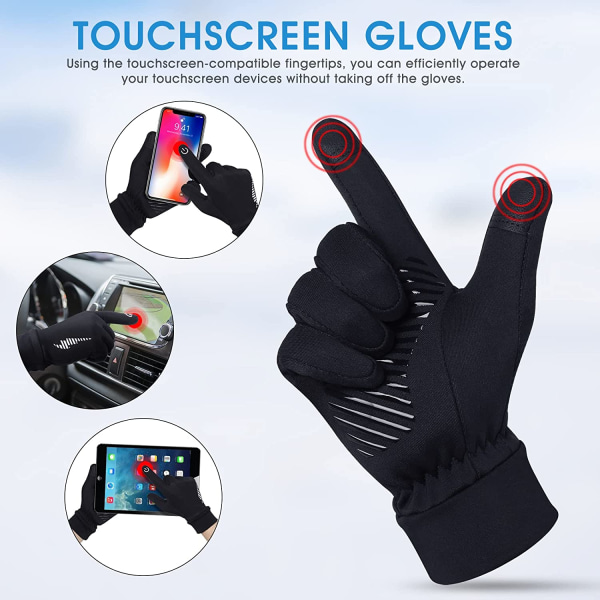 Kalltväderhandskar, vattentäta snövarma handskar Touchscreen