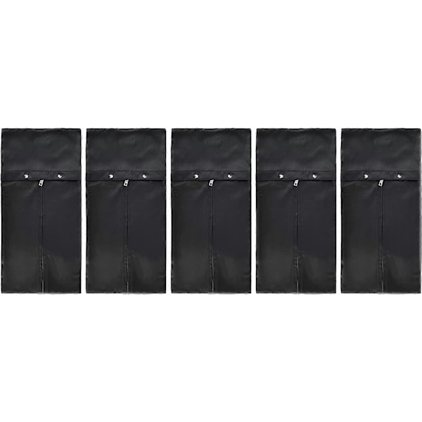 Satin Perukpåsar Hårförlängningar Förvaringspåsar Peruker Buntar Förpackningsverktyg Organiserare Rese Presentpåsar Buntar Hårdelar Hästsvans Peruk Satin Bärväska Black*5 Pieces 60*29cm