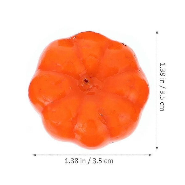 50 st simulerings orange pumpa rekvisita utsökta pumpa ornament för dekor