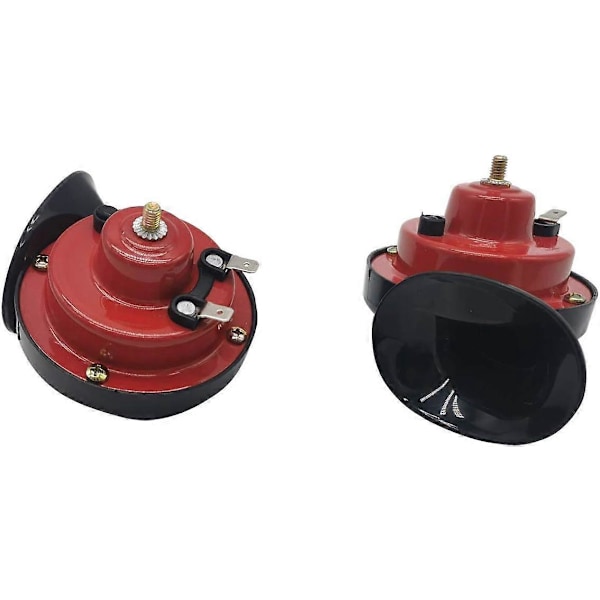 2 x Universal 12 V 130 dB Elektrisk Dubbeltonad Snigel Signalhorn Bilhorn