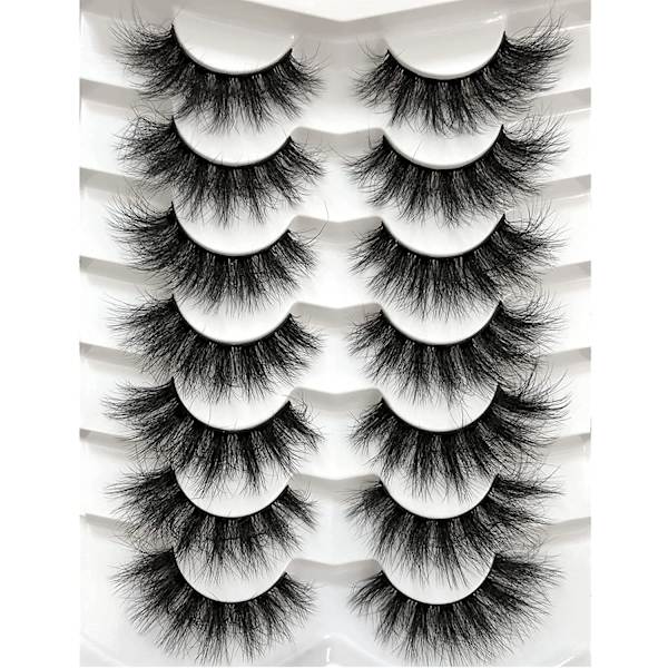 Cat-Eye Fluffy Faux Mink Lashes Wispy Lashes 18MM