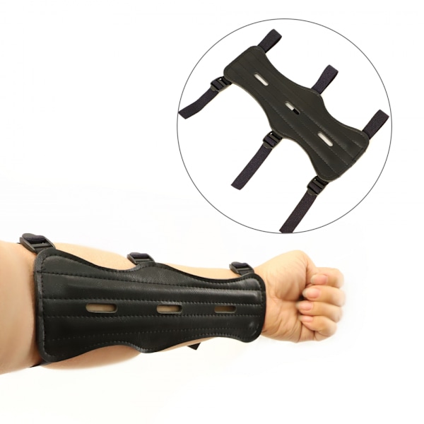 4-pack Bågskytte Armskydd Läder Underarmsskydd Justerbart Bågarmsskydd Armskydd För Jakt