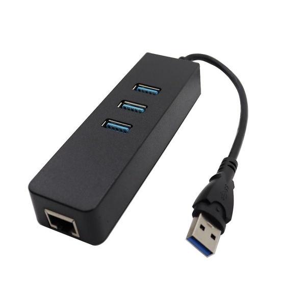 USB 3.0 till Rj45 nätverkskort USB Hub 3 portar Ethernet Lan Adapte