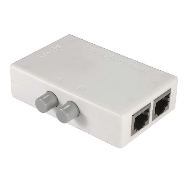 2 Portars Nätverk Switch Splitter Selector Hub 2-In 1-Ut eller 1-In 2-Ut 100M