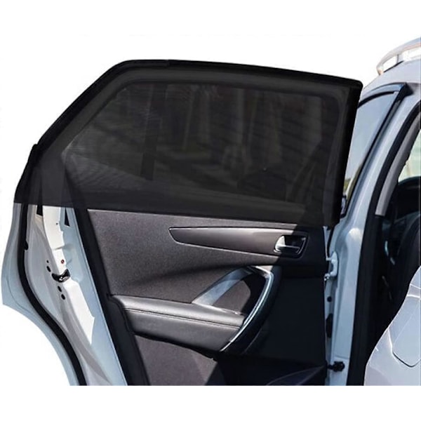 2-pack Stora Superelastiska Solskydd för Bilfönster, för Stor SUV, Pickup, Lastbil, Minibuss, Andningsbart Nätfönsterskydd för Bil, Sidofönsterskärm