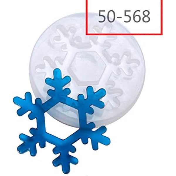 SUPVOX 5 st Jul Resin Gjutformar Silikon Snöflinga Smyckesformar Jul DIY Hantverksprojekt