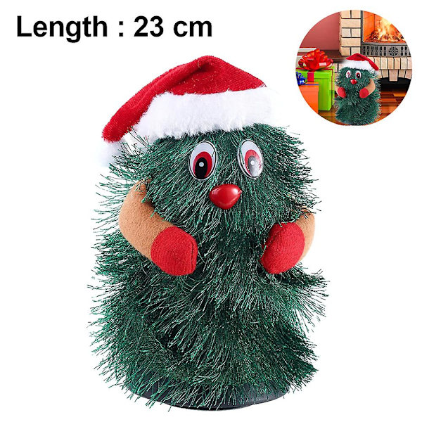 Elektrisk julgran som snurrar och dansar festsång 23 cm 4994 23 cm