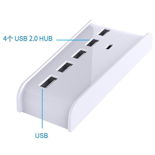 USB Hub Splitter Expander Adapter 5 USB A-portar 1