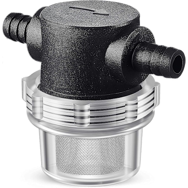 Vattenpumpssil, 3/8 tums slangnippel In-Line Sil Twist-On Sprayer Filter för vattenpump 12V DC 80 PSI RV Husbil Marinbåt Gräsmatta
