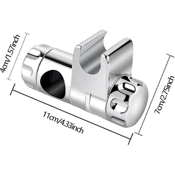 Handduschhållare, Duschmunstyckeshållare, Justerbar Duschhållare, Duschhållare Duschmunstyckeshållare Slider För Duschstång Väggstång, 360° Roterbar, Abs