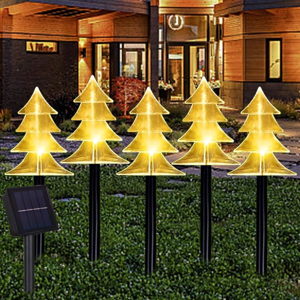 Christmas Snowflake Pathway Lights Outdoor, Set med 5 Landskapsväg Li