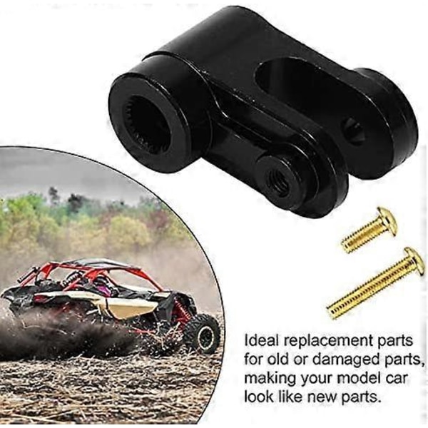 RC Bil Styrarms Servoarm Slitstark Aluminiumlegering Robust för Summit för X Maxx för E för UDR (Svart) black