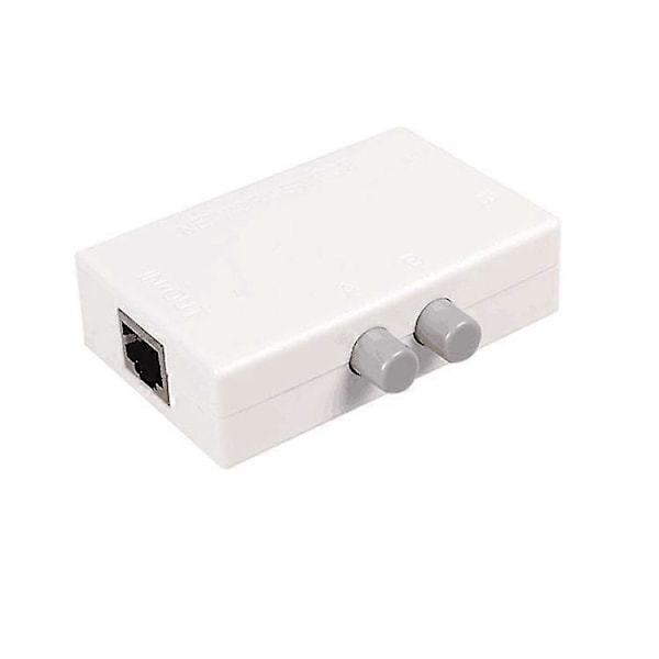 2 Portars Nätverk Switch Splitter Selector Hub 2-In 1-Ut eller 1-In 2-Ut 100M