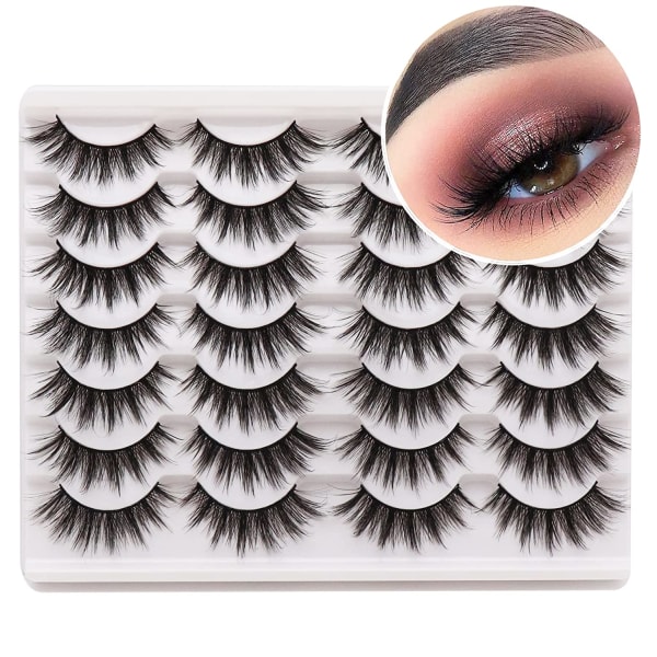 Look Faux Mink Lashes Pack Handgjorda fluffiga 14 par