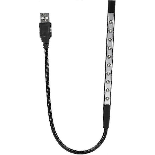 Mini Läslampa 10 LED Super Starka Läslampor USB Flexibel Portabel Reselampa För Att Läsa Böcker