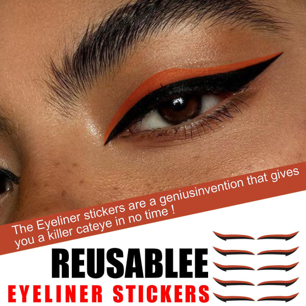 Återanvändbara ögonlocksklistermärken Instant Outline Winged Lock Cosmetic 10 par