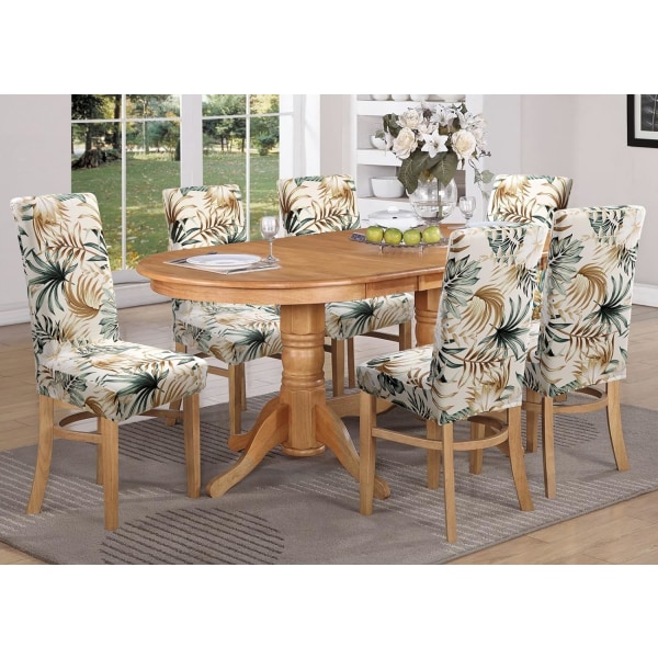 4-pack Julstolsöverdrag, Stretchbar Avtagbar Tvättad Matplats Flower Pattern 4