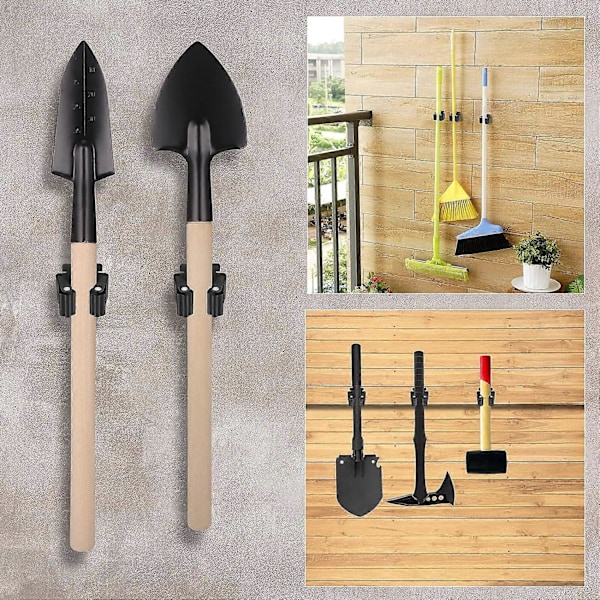 Förpackning med 10 Verktygshållare, Kvastskaftshållare, Vägg, Kvastskaftshållare, Väggfäste för Mopp, Kvast, Skyffel, Verktyg