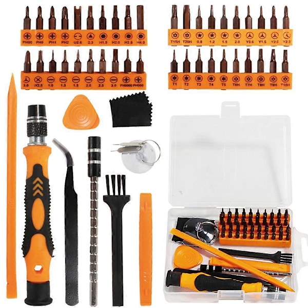 50 Delars Precisionsskruvmejselset, Verktygssats med Säkerhets Torx T5 T6 T8 T9, Triwing Y00, Stjärna P5, etc, Reparation för Laptop, Switch, PS4, Xbox