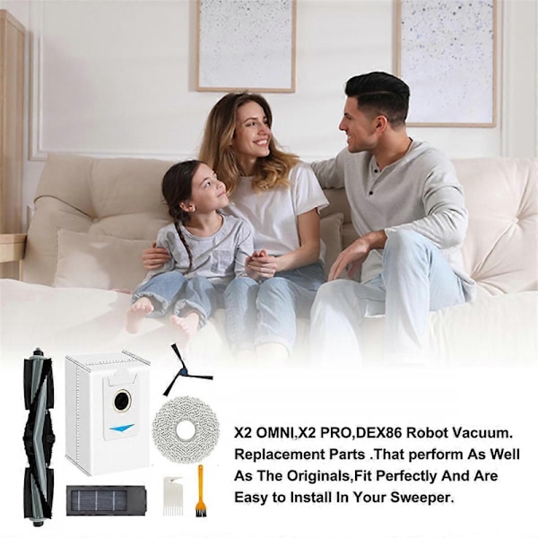 Tillbehörssats Kompatibel för ECOVACS DEEBOT X2 Omni E/X2