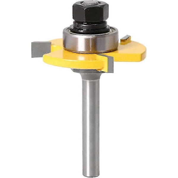 8mm Notfräs med Passande Spontfräs Set 3 Tänder T-Formad Träfräs