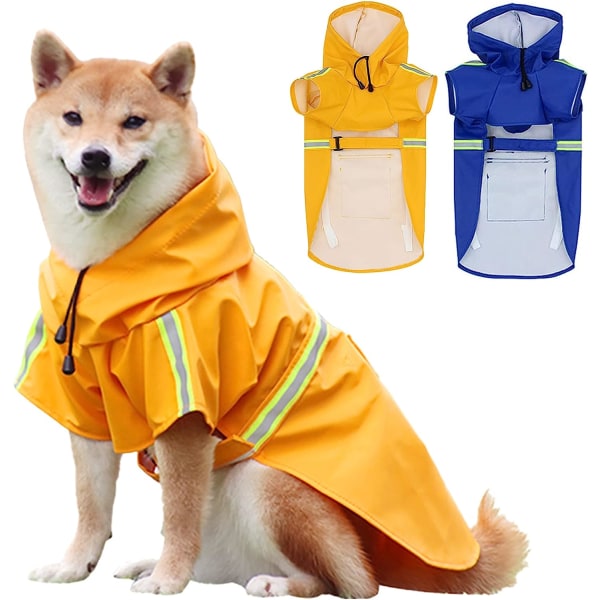 Regnrock för hund, vattentät regnkappa för hund, justerbar