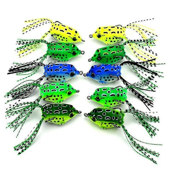 5,5 cm/8 g konstgjorda fiskbeten drag krokar fisketillbehör (slumpmässig färg)