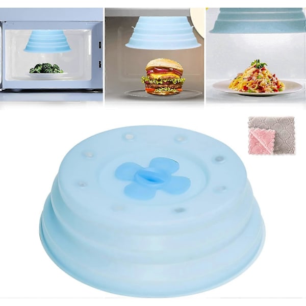 Magnetiskt Mikrovågsugnsskydd Mikrovågsugn Hovering Skydd Stänkskydd Hopfällbart Mikrovågsugn Mattskydd Silikon Konserveringsskydd för Mat Kökspryl Microwave Plate Cover-1pc