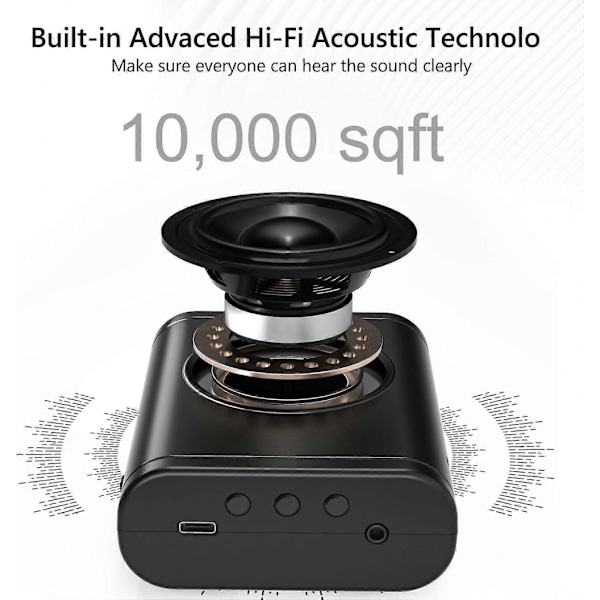 Trådlös röstförstärkare med trådlös lavaliermikrofon, Bluetooth-högtalare, PA-system