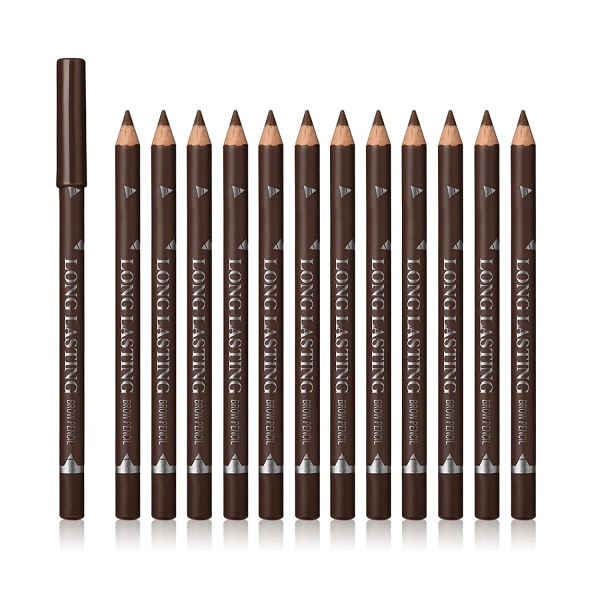 12 st Brown Eyebrow Pencil Eyeliner Set