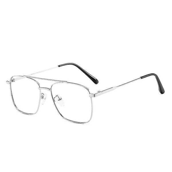 Anti-blå glasögon Retro metallram glasögon män och kvinnor E