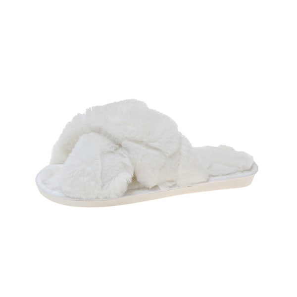 Criss Cross-tofflor dam creamy-white 38-39
