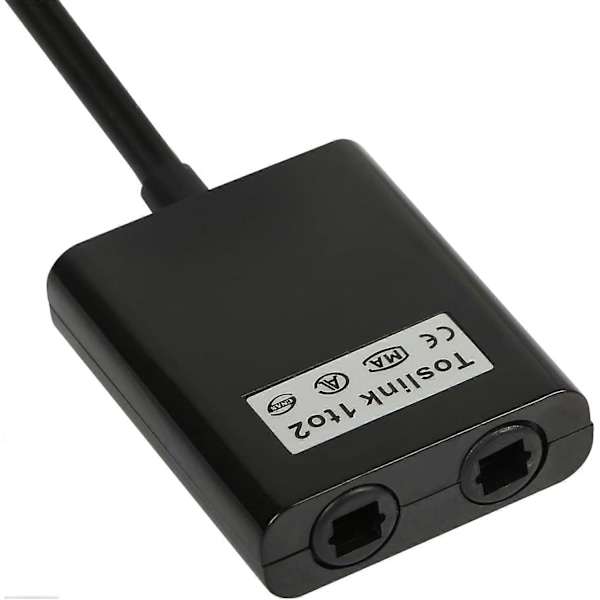 Digital Toslink Optisk Fiber Ljudkabel Adapter 1 till 2 Splitter