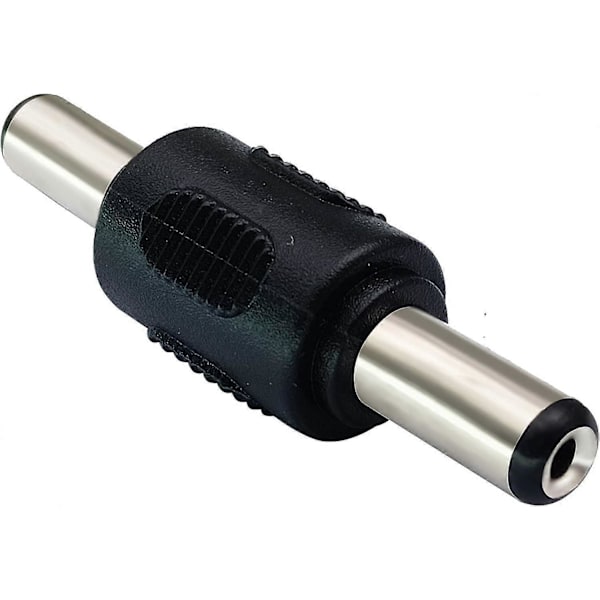 DC 5,5 mm X 2,1 mm Strömadapter, DC Barrel Power 2,1 mm X 5,5 mm Hane till Hane Kopplingsdon (5-pack/hane)